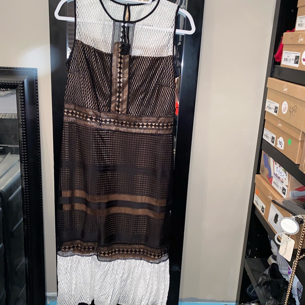 black and white maxi dress. new with tags. size 8